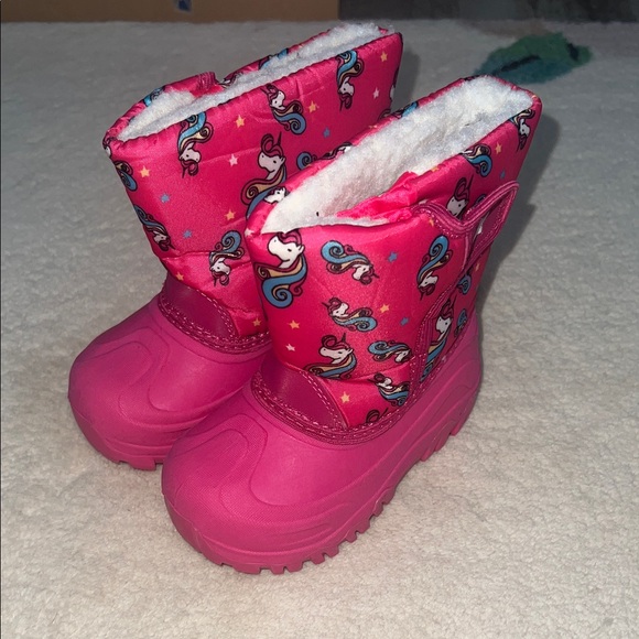 Magical Unicorn Kids Snow Boots - Picture 1 of 9